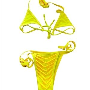 Yellow String Bikini - Size S